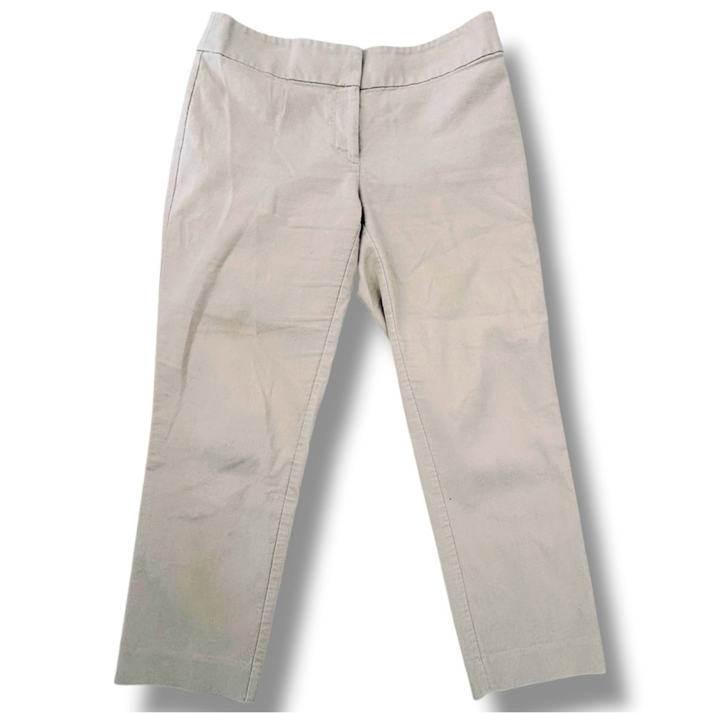 Ann Taylor LOFT Petites Size 6P Julie Straight Khaki Chino Pants Cott /Spandex